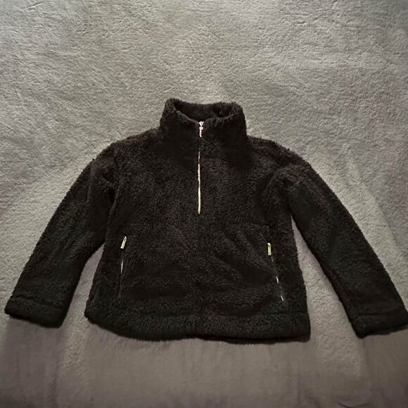 NEW Women’s Tommy Hilfiger Cozy Black Sherpa Fleece Bomber Jacket - Picture 5 of 7